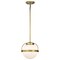 Nuvo Lakeshore 1-Light Small Pendant Natural Brass White Opal Glass 60/7783 - alternate 4